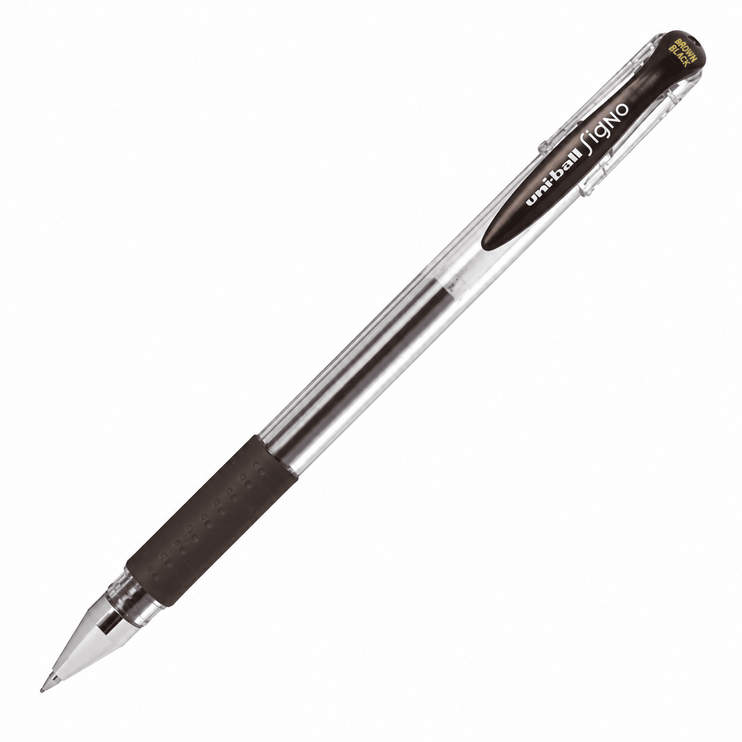Uni-Ball Signo DX Gel Pen 0.38 - Brown Black - ColorSwatch