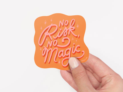 Vinyl Sticker - No Risk No Magic - ColorSwatch