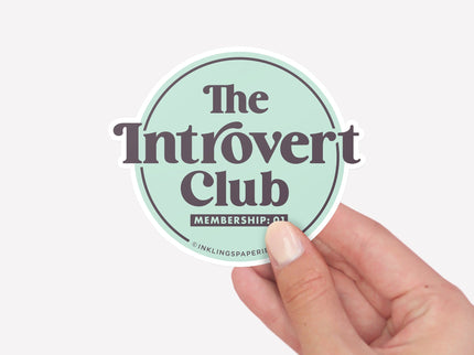 Vinyl Sticker - The Introvert Club - ColorSwatch