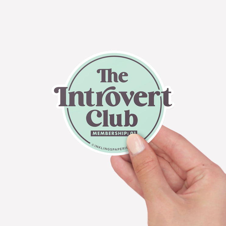 Vinyl Sticker - The Introvert Club - ColorSwatch