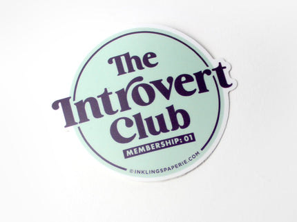 Vinyl Sticker - The Introvert Club - ColorSwatch