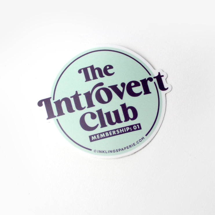 Vinyl Sticker - The Introvert Club - ColorSwatch