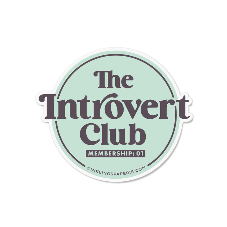 Vinyl Sticker - The Introvert Club - ColorSwatch