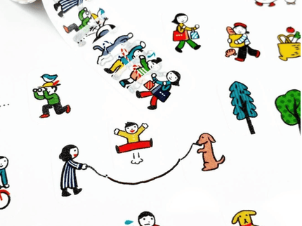 Washi Stickers Bande - A perfect day for a stroll - ColorSwatch