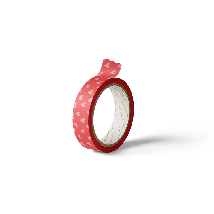 Washi Tape - Pink Hearts - ColorSwatch