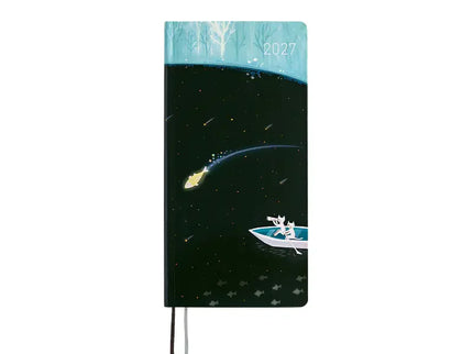 Hobonichi Techo 2027 Weeks - Hiroko Kubota - Meteor Shower in the light blue forest