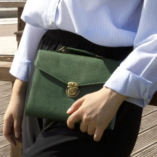 Briefcase Diary de 6 Anillos - Verde