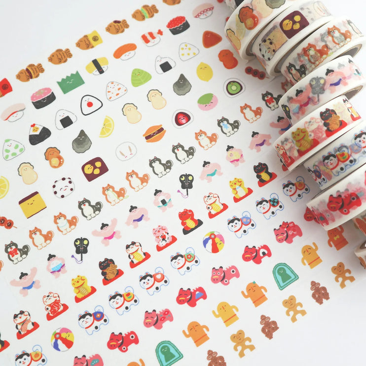 Hohoemi Washi Tape - Maneki Neko