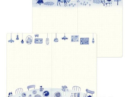 Yuru Log Notebook - B6 - Blue Nordic - ColorSwatch