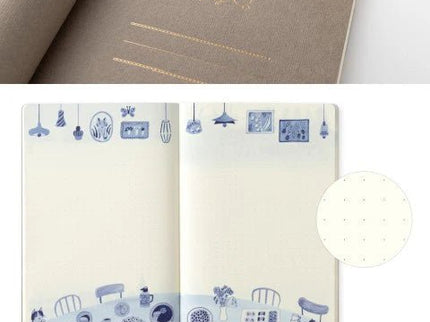 Yuru Log Notebook - B6 - Blue Nordic - ColorSwatch