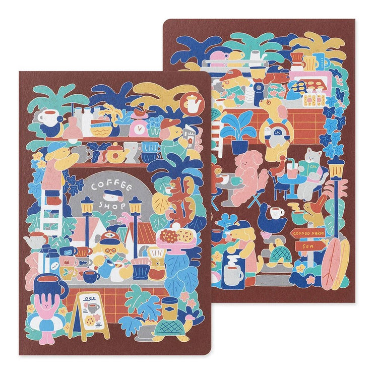 Yuru Log Notebook - B6 - Coffee Shop - ColorSwatch