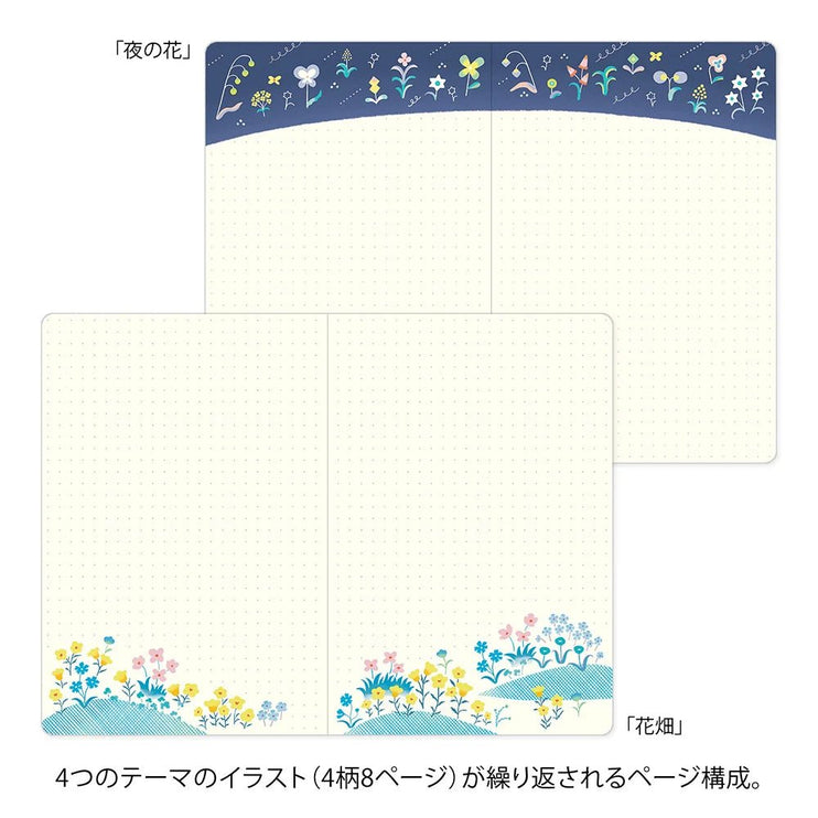 Yuru Log Notebook - B6 - Floral - ColorSwatch