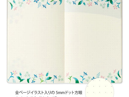Yuru Log Notebook - B6 - Floral - ColorSwatch