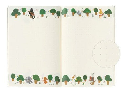 Yuru Log Notebook - B6 - Forest Animals - ColorSwatch