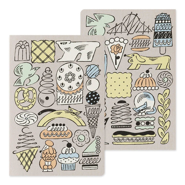 Yuru Log Notebook - B6 - Sweets and Animals - ColorSwatch