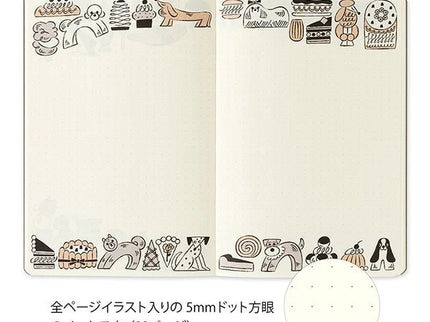 Yuru Log Notebook - B6 - Sweets and Animals - ColorSwatch