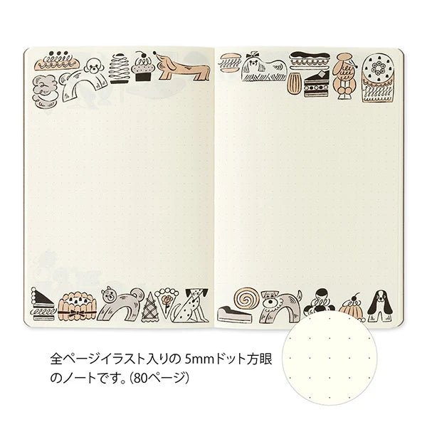 Yuru Log Notebook - B6 - Sweets and Animals - ColorSwatch