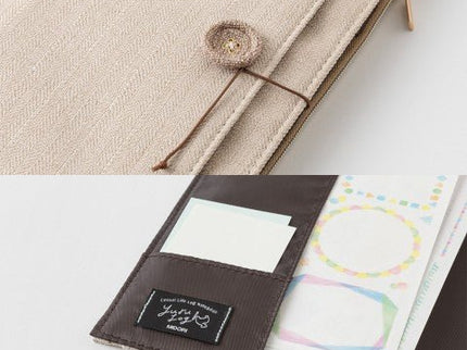 Yuru Log Notebook Cloth Cover - B6 - Beige - ColorSwatch