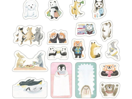 Yuru Log Roll Sticker - Animal Emotions - ColorSwatch