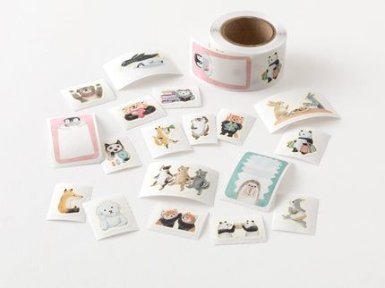 Yuru Log Roll Sticker - Animal Emotions - ColorSwatch