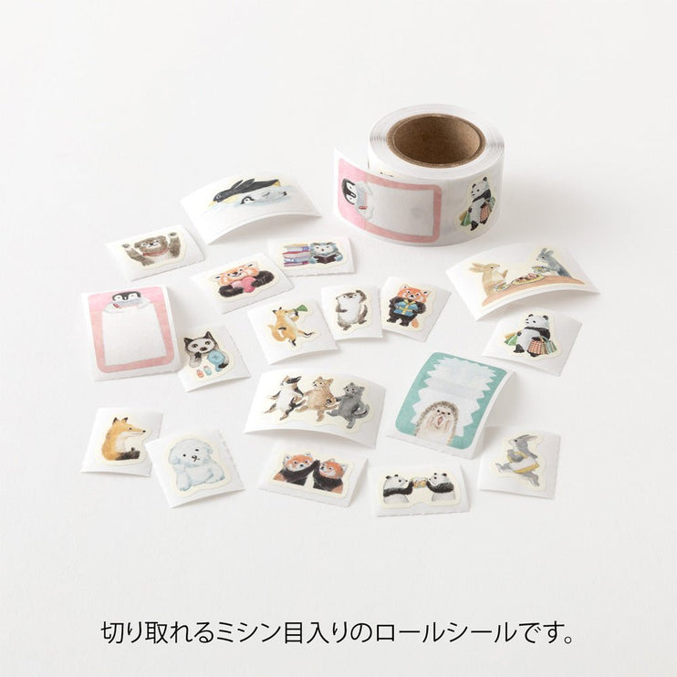 Yuru Log Roll Sticker - Animal Emotions - ColorSwatch