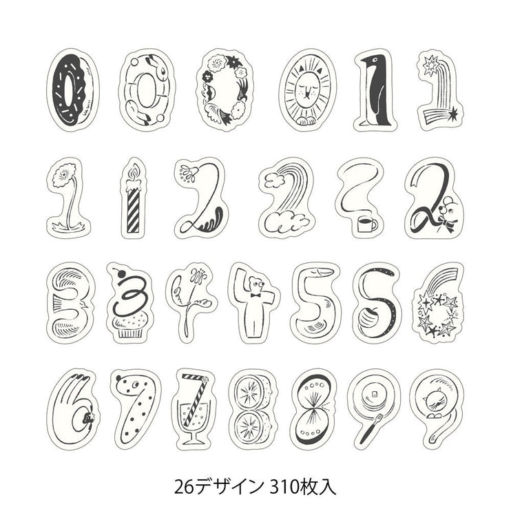 Yuru Log Roll Sticker - Numbers - ColorSwatch