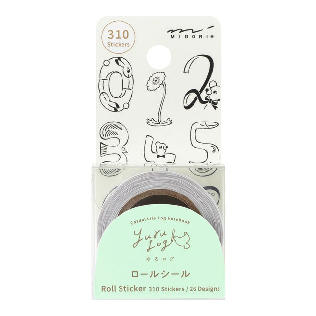 Yuru Log Roll Sticker - Numbers - ColorSwatch