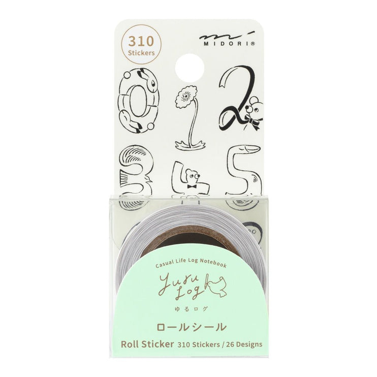 Yuru Log Roll Sticker - Numbers - ColorSwatch