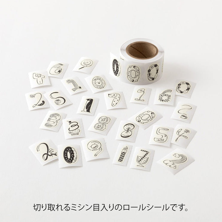 Yuru Log Roll Sticker - Numbers - ColorSwatch