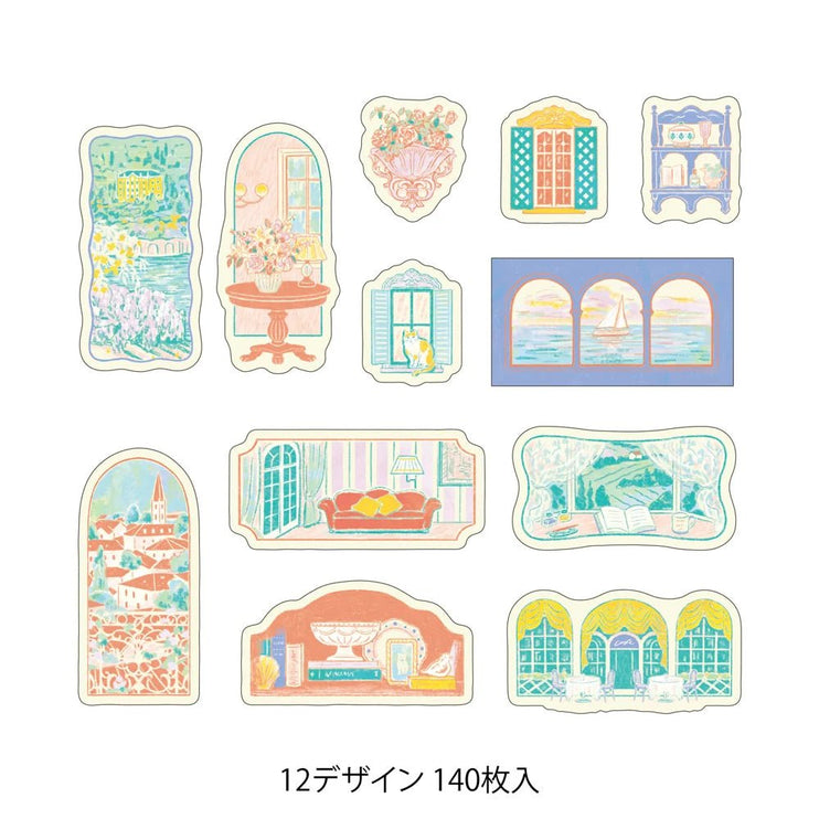 Yuru Log Roll Sticker - Window Views - ColorSwatch