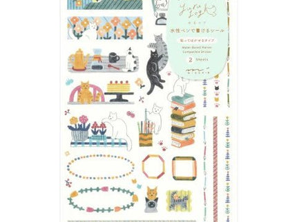 Yuru Log Stickers - Cat - ColorSwatch