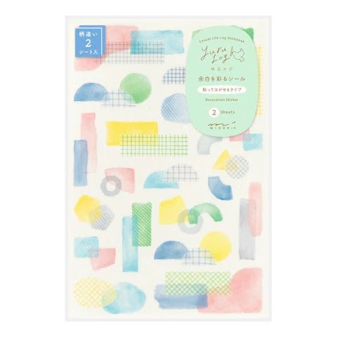 Yuru Log Stickers - Collage Watercolor - ColorSwatch