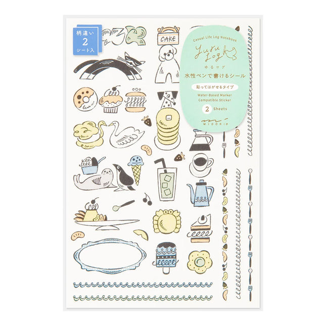 Yuru Log Stickers - Sweets and Animals