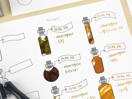 Ink Swatch - Impression Paper A5 - Pociones de Alicia