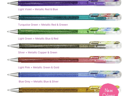 Lapiceros Hybrid Dual Metallic Glitter - (Unidad)