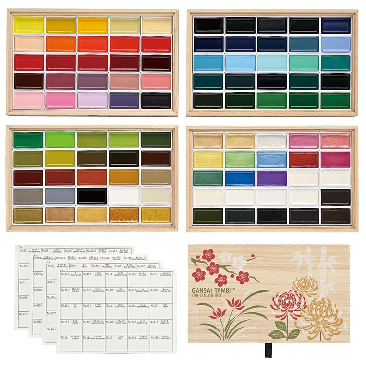 Acuarelas Gansai Tambi - Set de 100 colores - Edición Limitada Aniversario