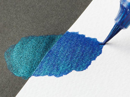 Dual Metallic Glitter Brush Pen - (Unidad)