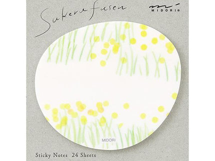 Sticky Notes Transparentes - Flores Amarillas