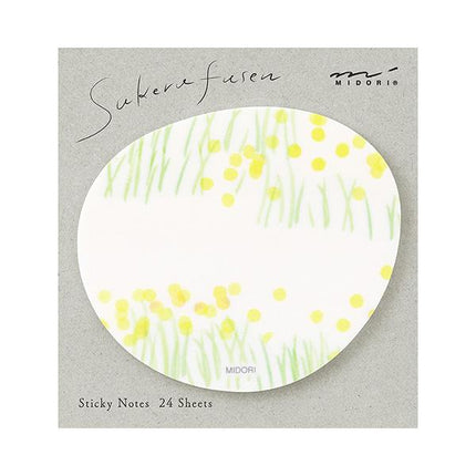 Sticky Notes Transparentes - Flores Amarillas