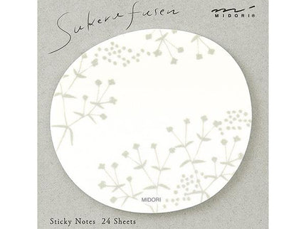 Sticky Notes Transparentes - Flores Grises
