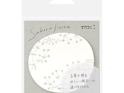 Sticky Notes Transparentes - Flores Grises