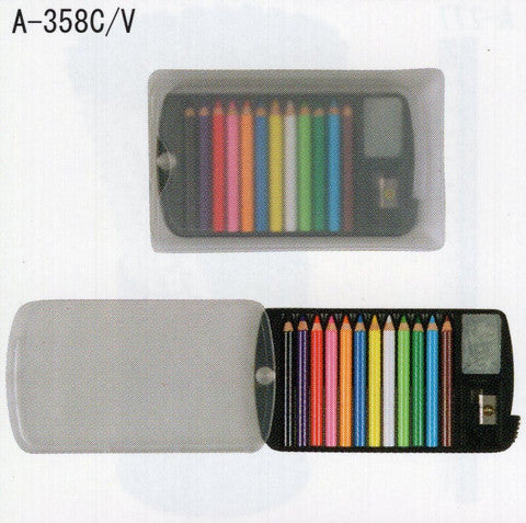 Set de Mini Crayones + Borrador y Sacapuntas
