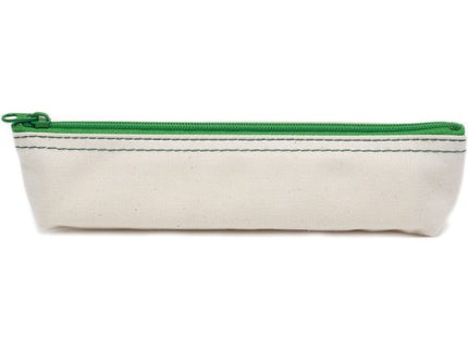Estuche Canvas - Blanco con Verde