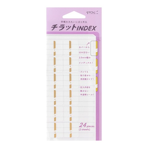 Index Labels - Dorado con Numeros