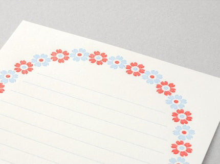 Set de Cartas y Sobres - Flores Azul