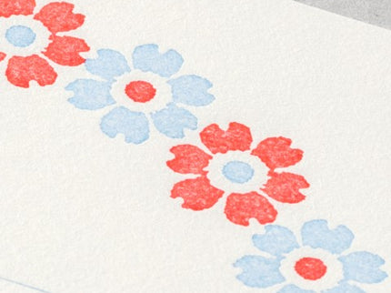 Set de Cartas y Sobres - Flores Azul