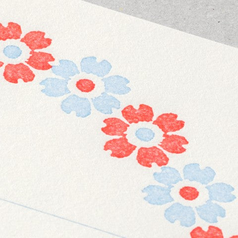 Set de Cartas y Sobres - Flores Azul