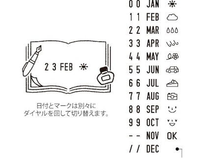Paintable Stamp - Sello Rotatorio con Fecha - Stationery