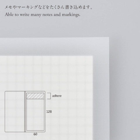 Transclucent Sticky Notes - Grandes Cuadrícula