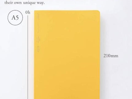 1/2 year notebook A5 Puntos -  Amarillo